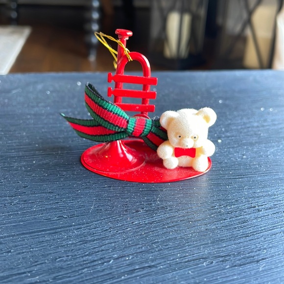 Avon Holiday Vintage Avon Teddy Bear Ornament Collection Teddy On A